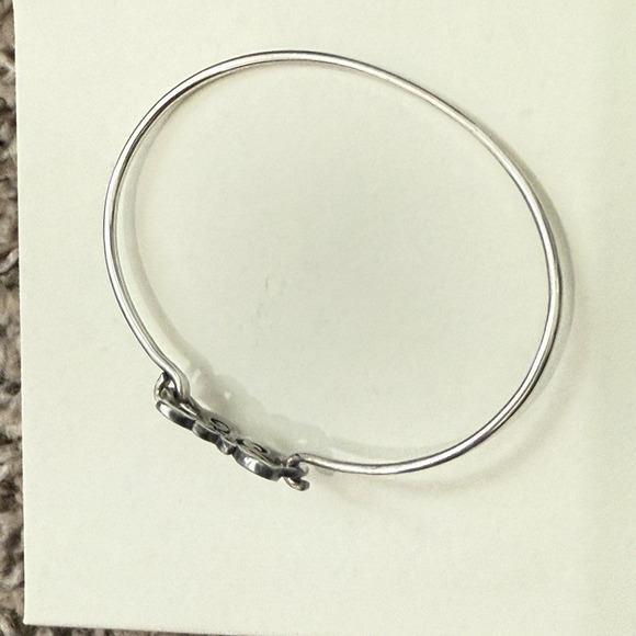 JAMES AVERY RETIRED STERLING SILVER BUTTERFLY HOOK-ON BANGLE BRACELET - Picture 4 of 6
